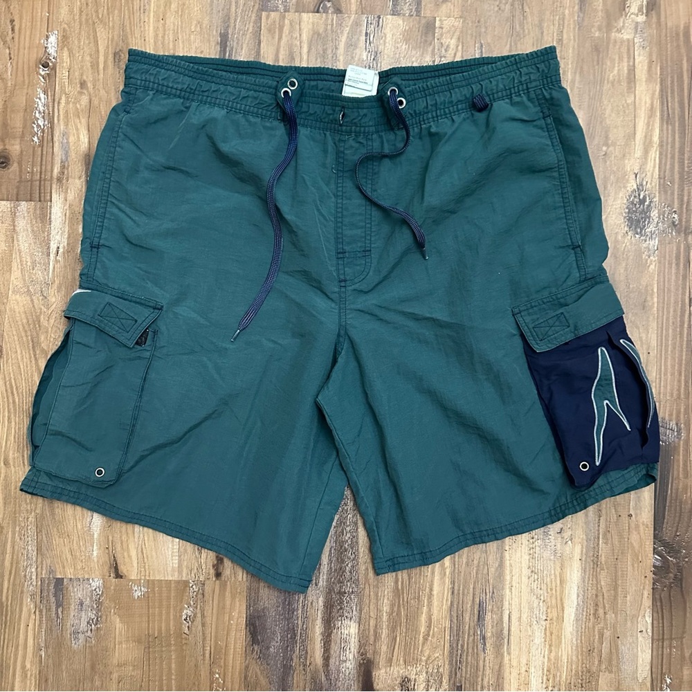 VTG Men’s Green Speedo Swim Trunks Shorts